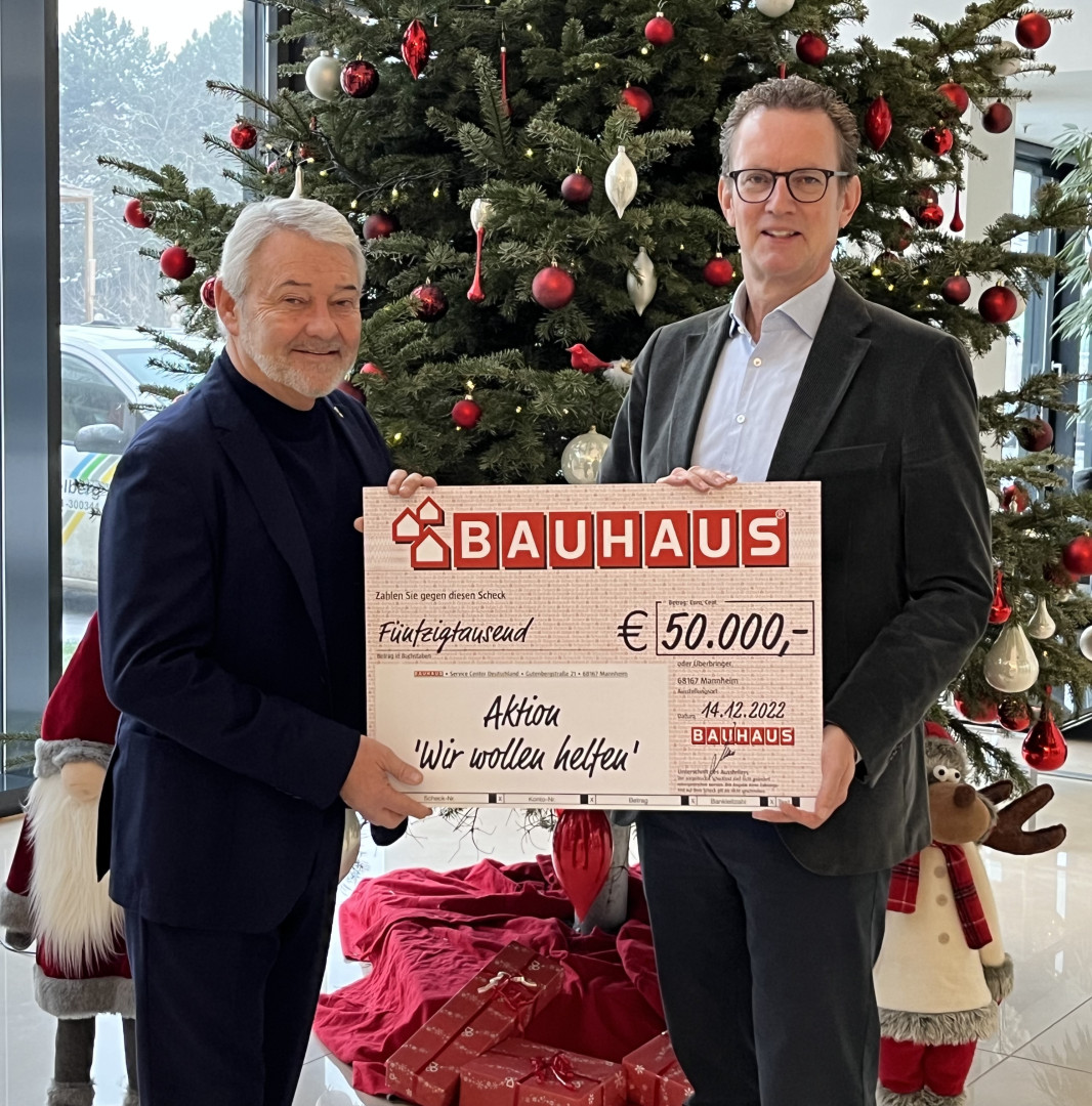 Bauhaus spendet 50.000 Euro an „Wir... diy online